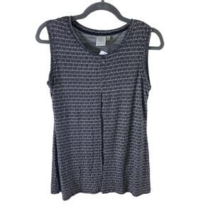 Daisy Fuentes NWT Round Neck Black‎ White Jersey Sleeveless Stretchy Top Size S
